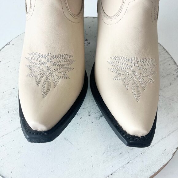 Lane SMOKESHOW Womens Cowboy Boots 9 Pale Ivory Leather Western Cowgirl Tall - Picture 7 of 12